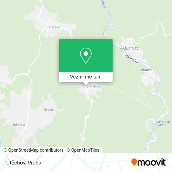 Útěchov mapa