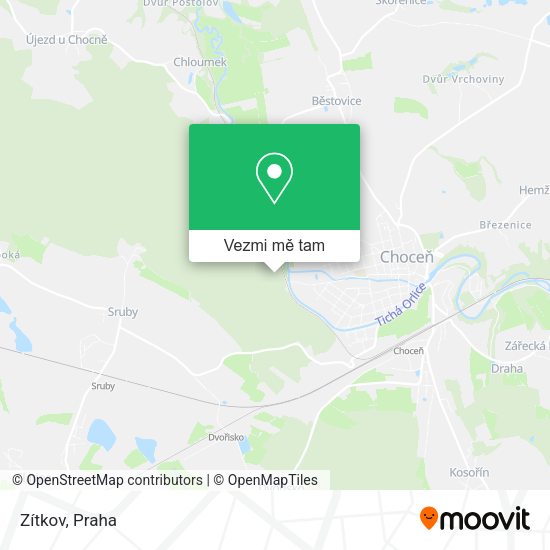 Zítkov mapa