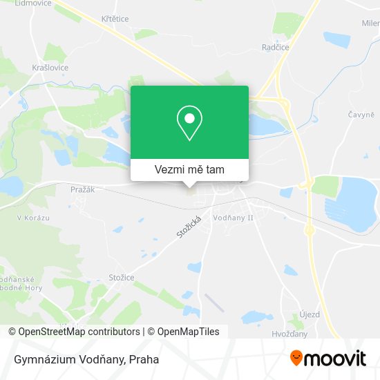 Gymnázium Vodňany mapa