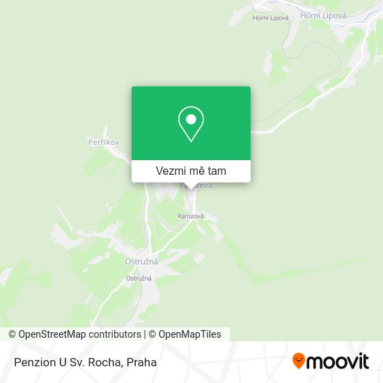 Penzion U Sv. Rocha mapa