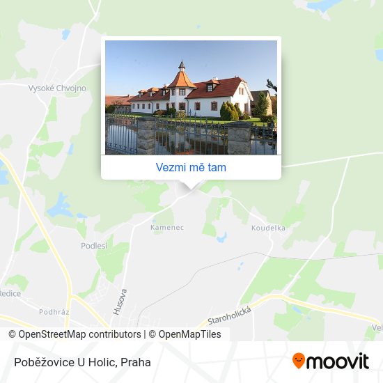 Poběžovice U Holic mapa