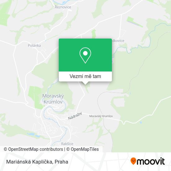 Mariánská Kaplička mapa