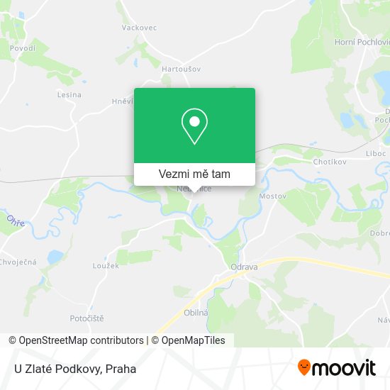 U Zlaté Podkovy mapa