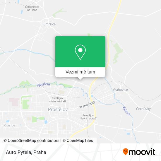 Auto Pytela mapa