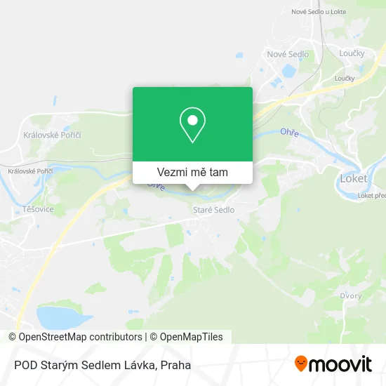 POD Starým Sedlem Lávka mapa