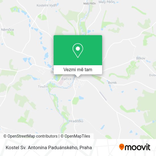 Kostel Sv. Antonína Paduánského mapa