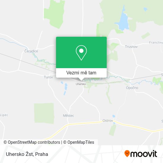 Uhersko Žst mapa