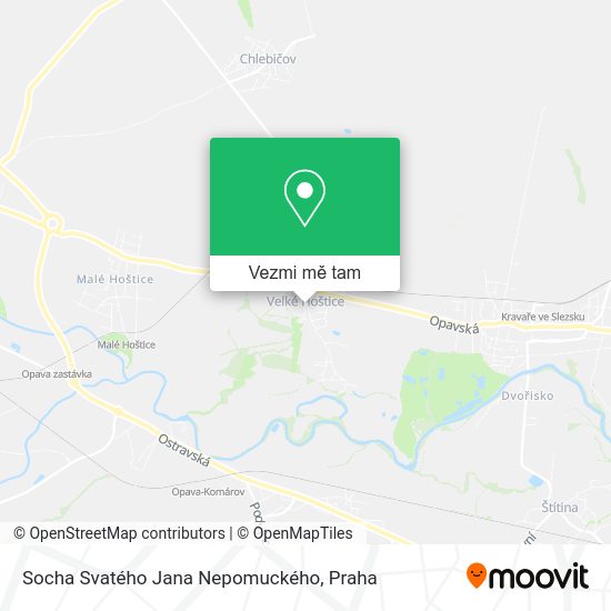 Socha Svatého Jana Nepomuckého mapa
