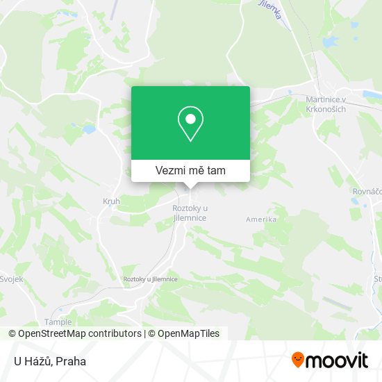 U Hážů mapa