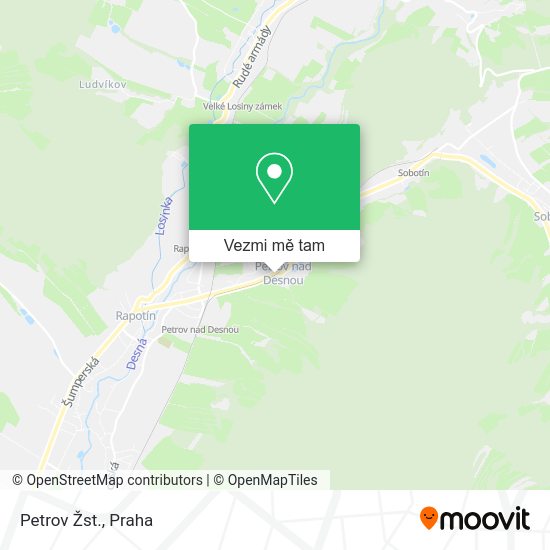 Petrov Žst. mapa