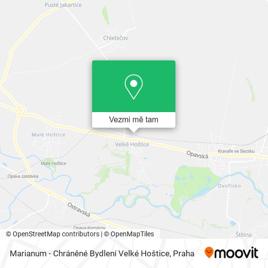Marianum - Chráněné Bydlení Velké Hoštice mapa