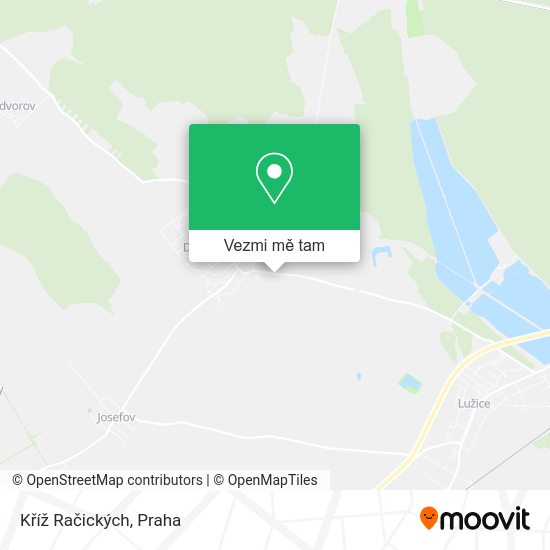 Kříž Račických mapa