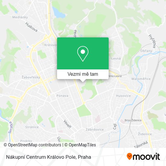 Nákupní Centrum Královo Pole mapa
