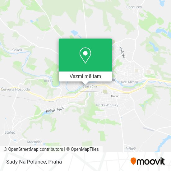 Sady Na Polance mapa