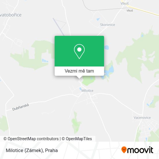 Milotice (Zámek) mapa