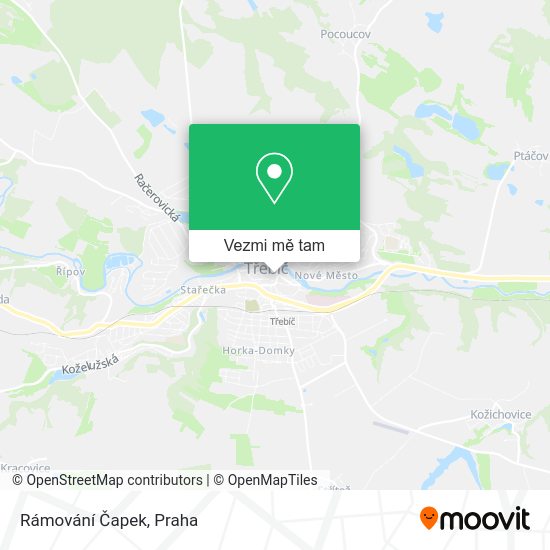 Rámování Čapek mapa