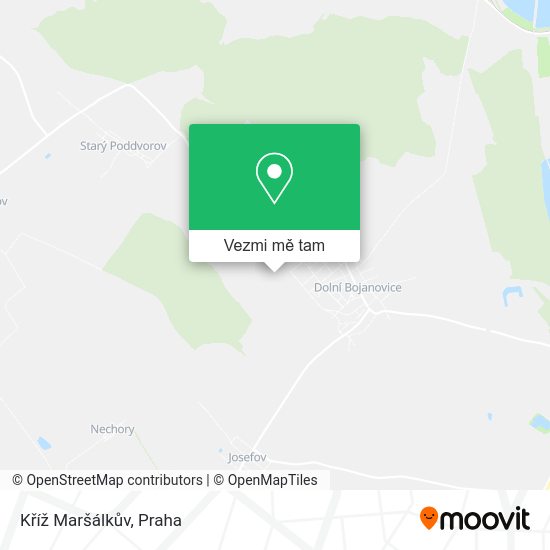 Kříž Maršálkův mapa