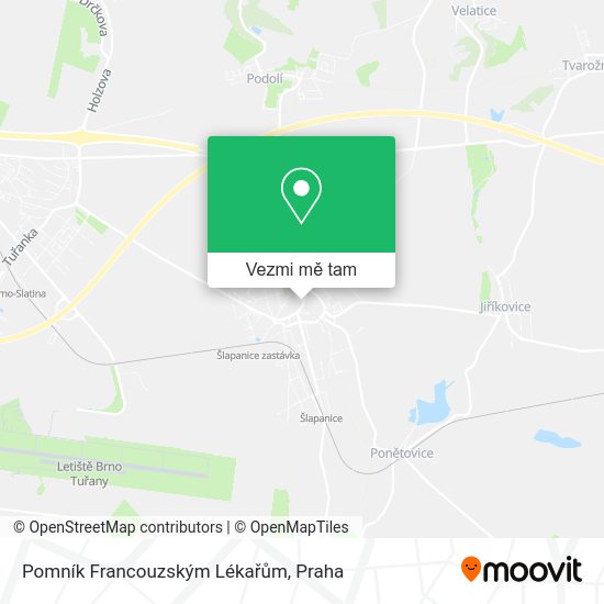 Pomník Francouzským Lékařům mapa