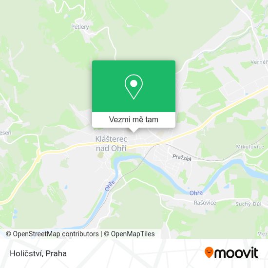 Holičství mapa