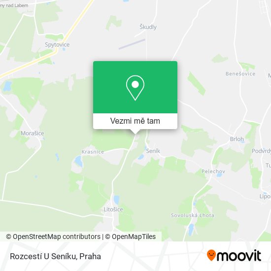 Rozcestí U Seníku mapa