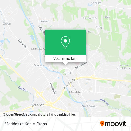 Mariánská Kaple mapa