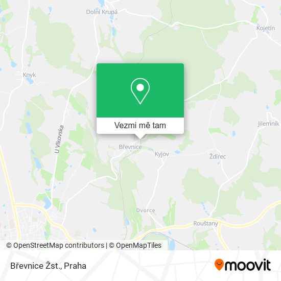 Břevnice Žst. mapa