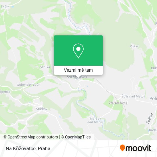Na Křižovatce mapa