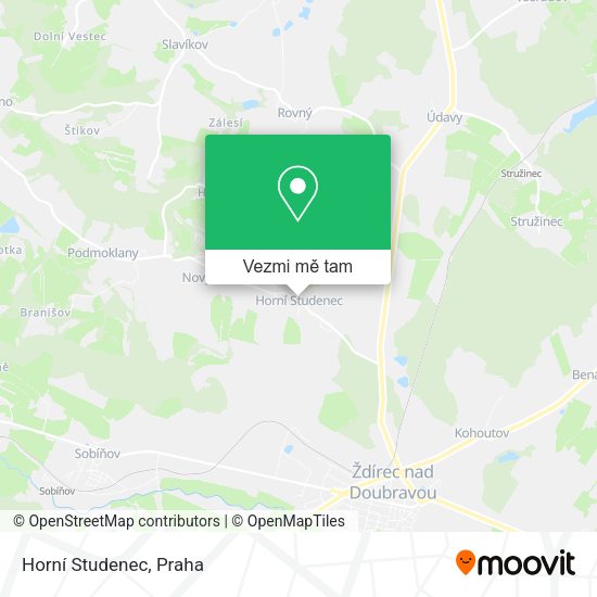 Horní Studenec mapa