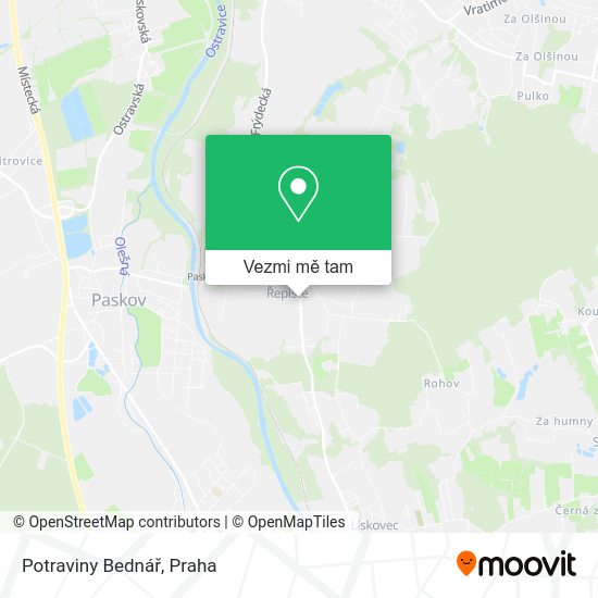 Potraviny Bednář mapa