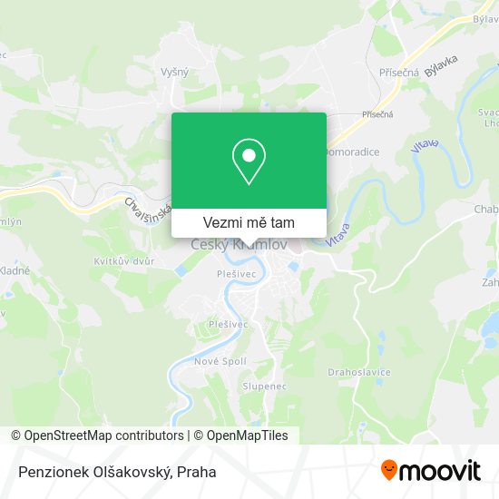 Penzionek Olšakovský mapa