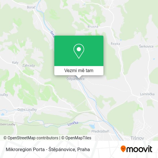 Mikroregion Porta - Štěpánovice mapa