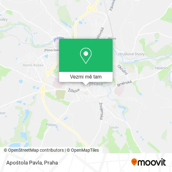 Apoštola Pavla mapa