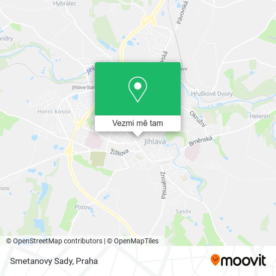 Smetanovy Sady mapa