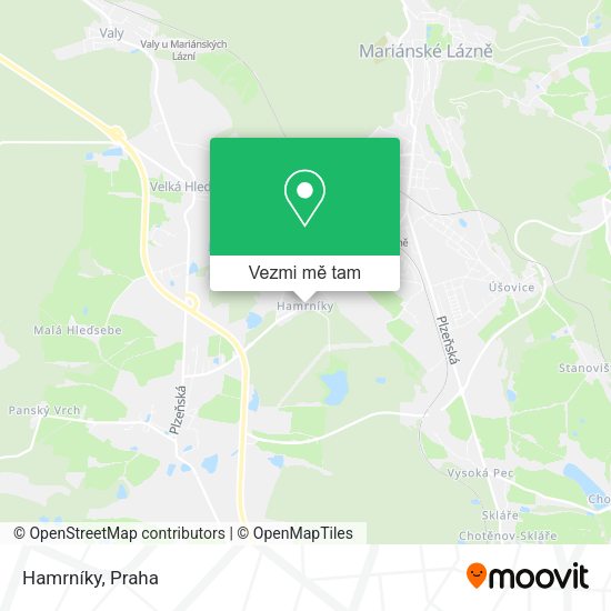 Hamrníky mapa