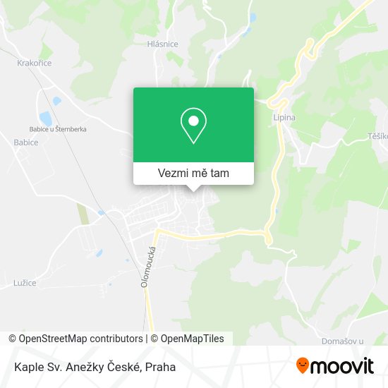 Kaple Sv. Anežky České mapa