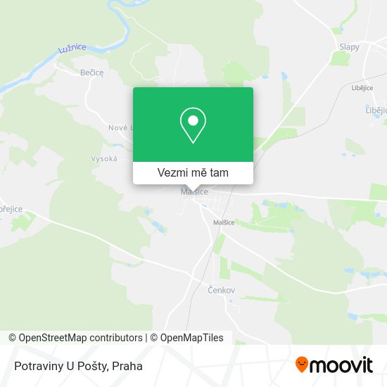 Potraviny U Pošty mapa