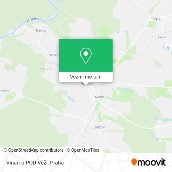 Vinárna POD Věží mapa