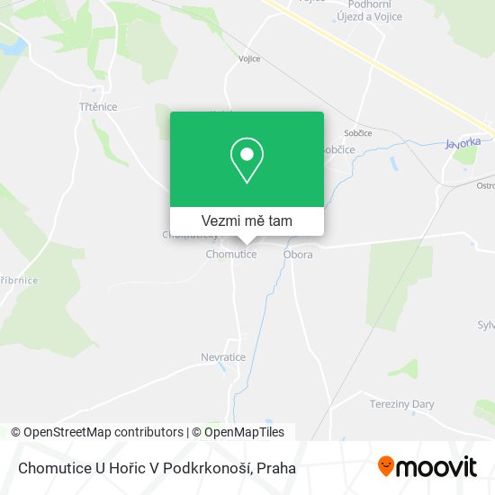 Chomutice U Hořic V Podkrkonoší mapa