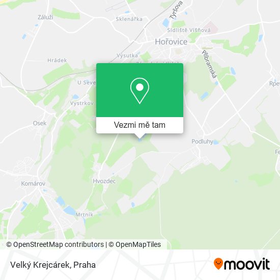 Velký Krejcárek mapa