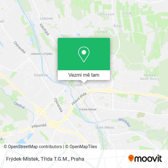 Frýdek-Místek, Třída T.G.M. mapa