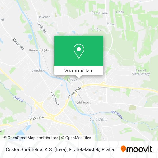 Česká Spořitelna, A.S. (Inva), Frýdek-Místek mapa
