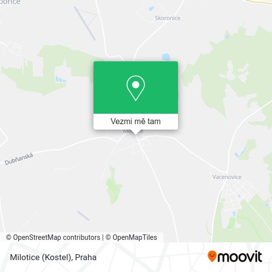 Milotice (Kostel) mapa