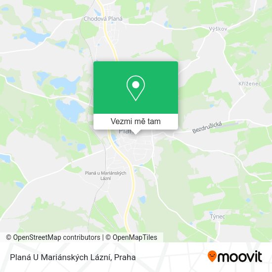 Planá U Mariánských Lázní mapa