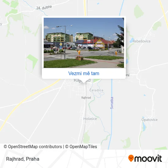 Rajhrad mapa