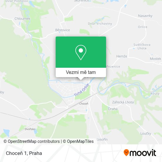 Choceň 1 mapa