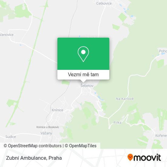 Zubní Ambulance mapa