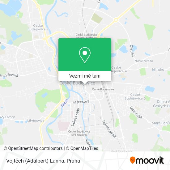 Vojtěch (Adalbert) Lanna mapa