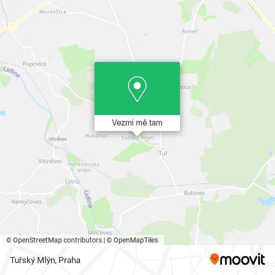 Tuřský Mlýn mapa