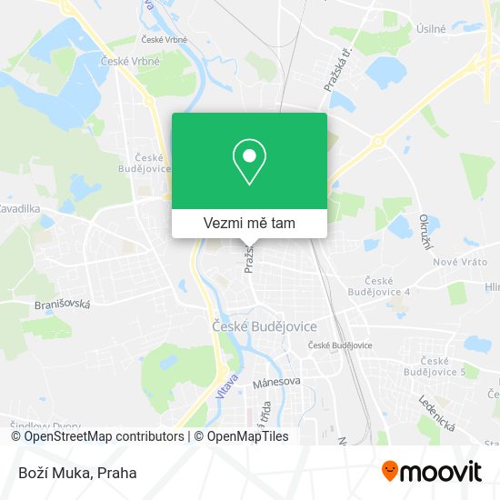 Boží Muka mapa