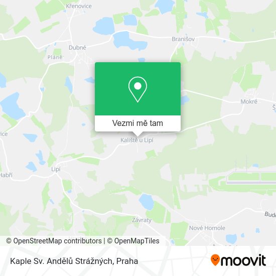 Kaple Sv. Andělů Strážných mapa